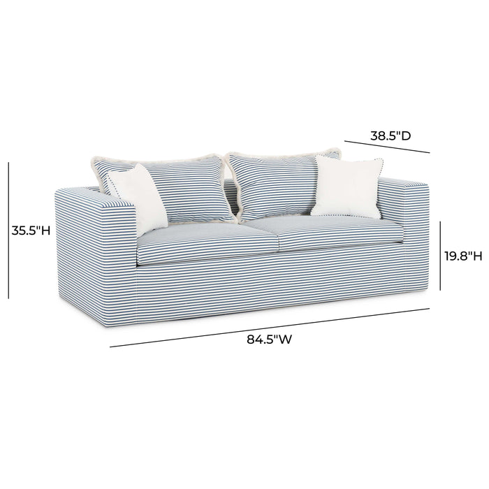 Salty 84.5" Striped Contract-Grade Indoor/Outdoor Sofa - Home And Beyond