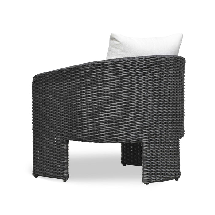 Alexa Rattan Performance Fabric Outdoor Armchair - Home And Beyond