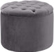 Queen Grey Velvet Storage Ottoman - UK - Home And Beyond