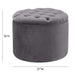 Queen Grey Velvet Storage Ottoman - UK - Home And Beyond