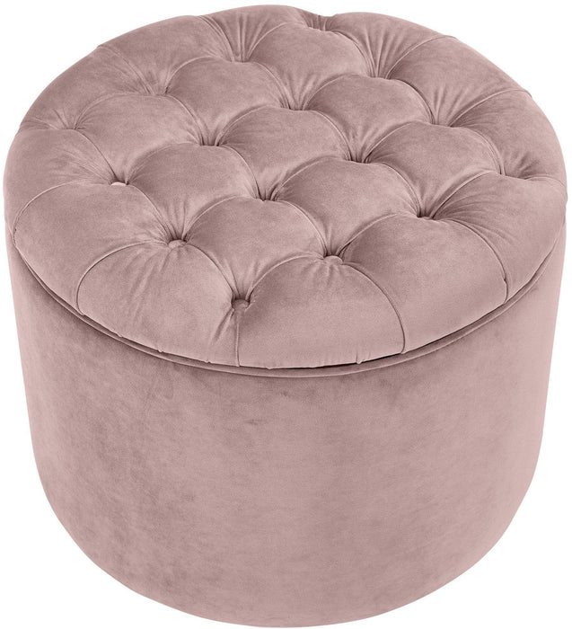Queen Mauve Velvet Storage Ottoman - UK - Home And Beyond