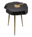 Timber Black and Brass Side Table image