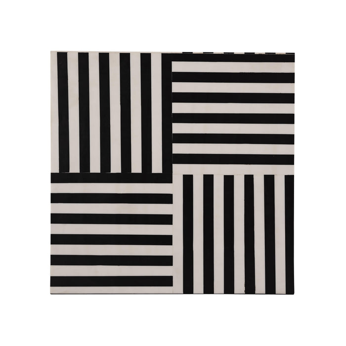 Cube Black and White Side Table