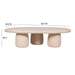 Rahul 59" Cream Coffee Table - Home And Beyond