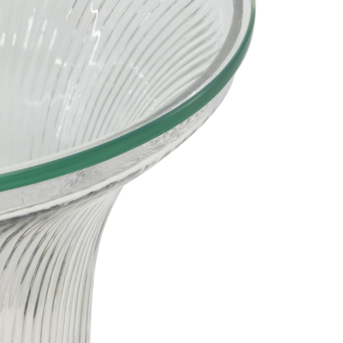 Cassandra Clear Glass Flared Side Table 8 - Home And Beyond