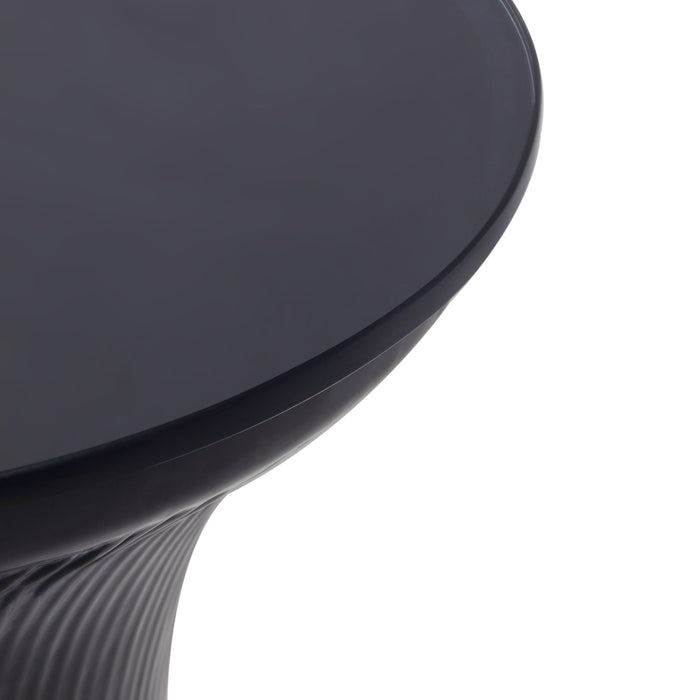 Cassandra Midnight Blue Glass Flared Side Table 8 - Home And Beyond