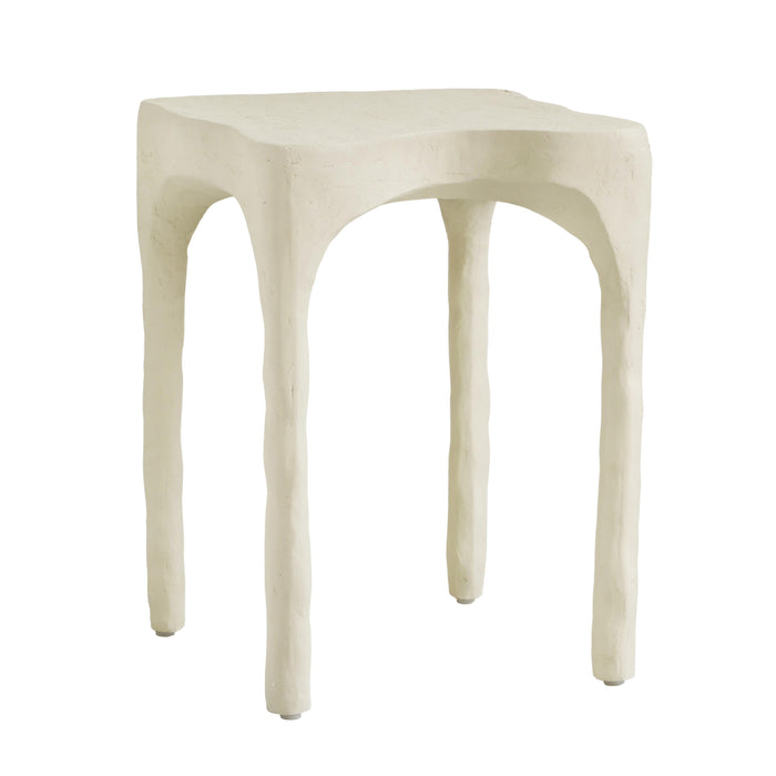 Skully Cream Textured Side Table - Home And Beyond