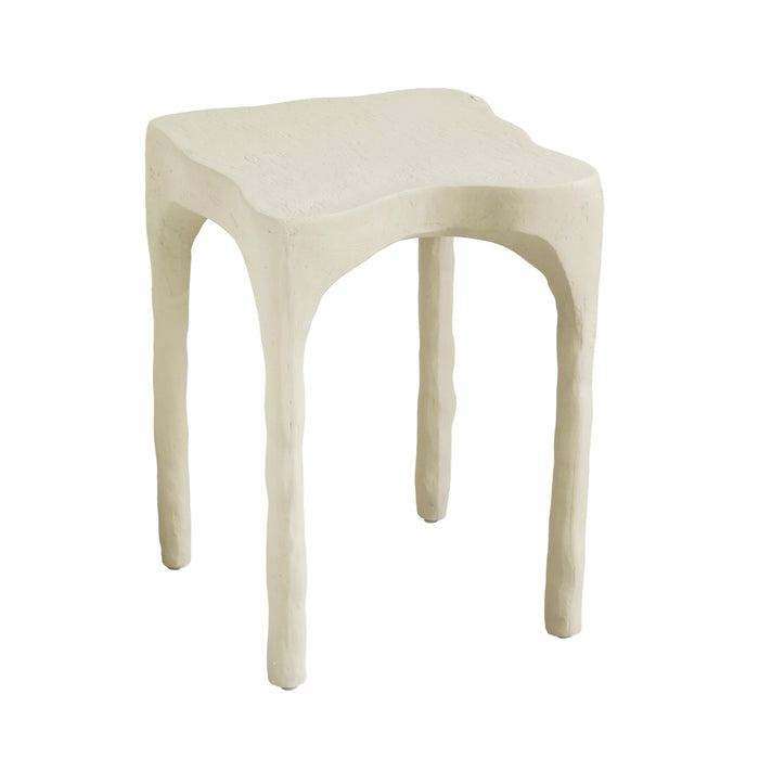 Skully Cream Textured Side Table - Home And Beyond