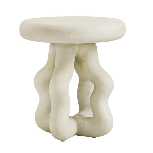 Maddie Cream Textured Side Table - Home And Beyond