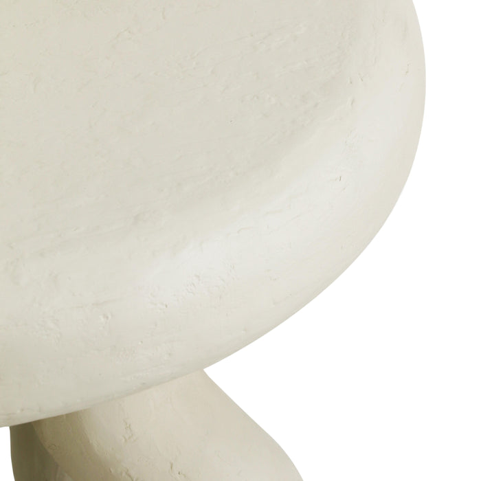 Maddie Cream Textured Side Table - Home And Beyond
