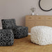 Cathy Cream Woven Pouf - Home And Beyond