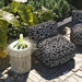 Chiara Outdoor Black Accent Pouf - Home And Beyond