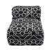 Chiara Outdoor Black Accent Pouf - Home And Beyond