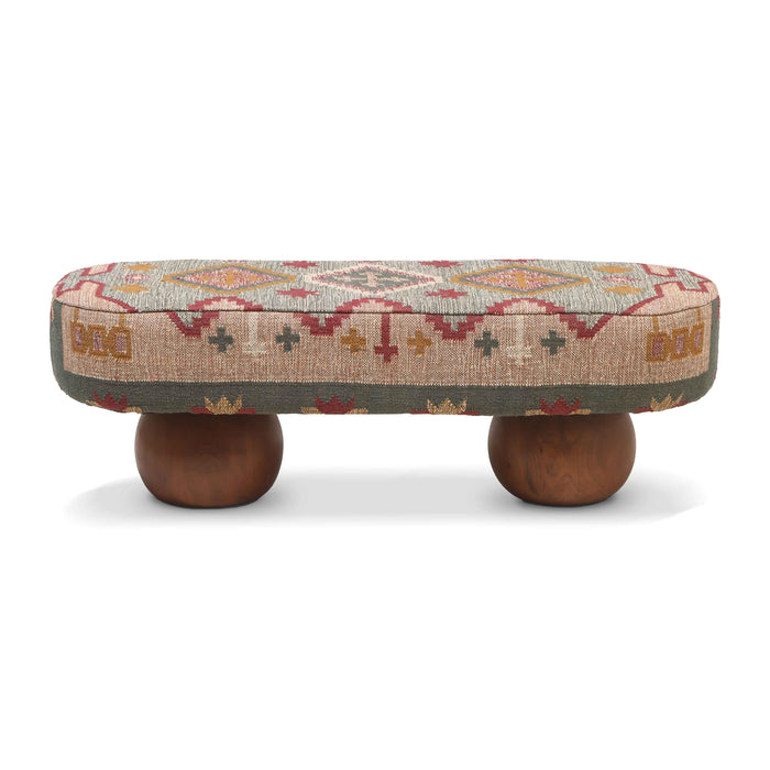 Rizi Textured Wool Upholstered Bench - Home And Beyond