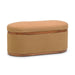 Olivier Peach Boucle Oval Storage Ottoman - Home And Beyond