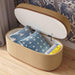 Olivier Peach Boucle Oval Storage Ottoman - Home And Beyond