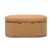 Olivier Peach Boucle Oval Storage Ottoman - Home And Beyond