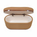 Olivier Peach Boucle Oval Storage Ottoman - Home And Beyond