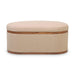 Olivier Ivory Boucle Oval Storage Ottoman - Home And Beyond