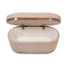 Olivier Ivory Boucle Oval Storage Ottoman - Home And Beyond