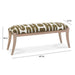 Arielle Olive & White Embroidered Bench - Home And Beyond
