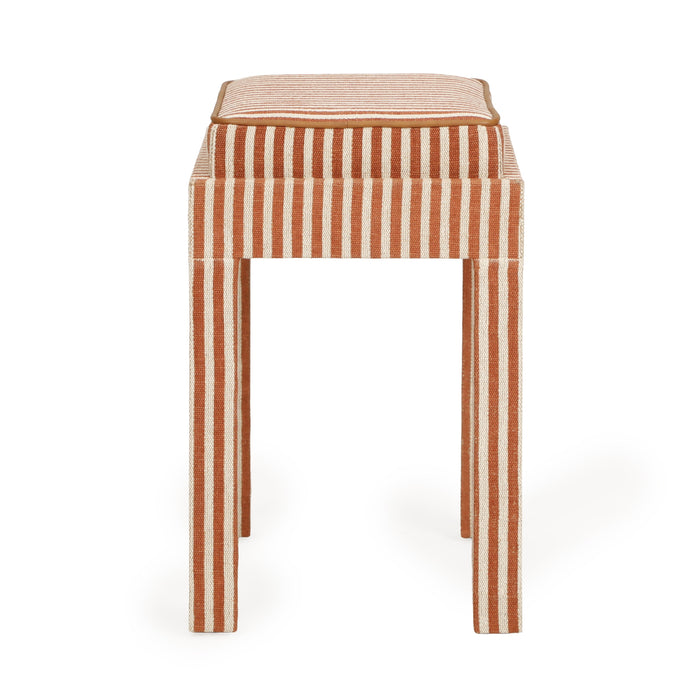 Kora Cotton Jute Contract-Grade Accent Stool - Home And Beyond
