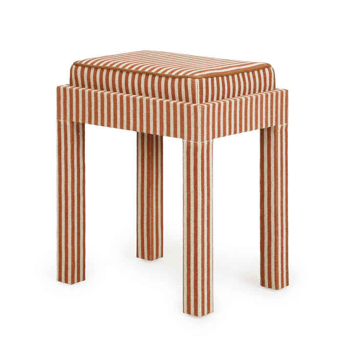 Kora Cotton Jute Contract-Grade Accent Stool - Home And Beyond