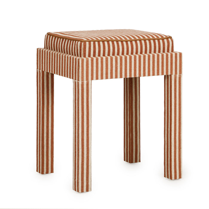 Kora Cotton Jute Contract-Grade Accent Stool - Home And Beyond