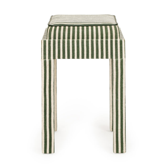 Kora Cotton Jute Contract-Grade Accent Stool - Home And Beyond