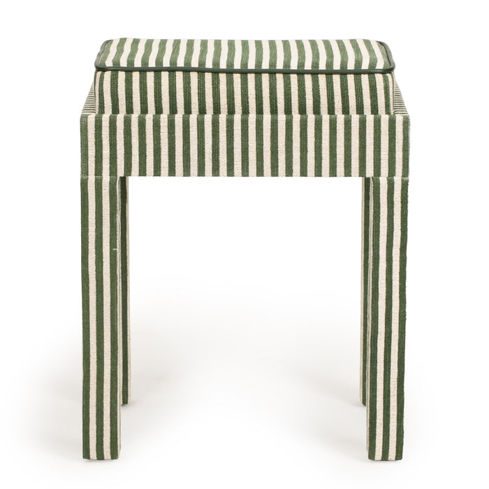 Kora Cotton Jute Contract-Grade Accent Stool - Home And Beyond