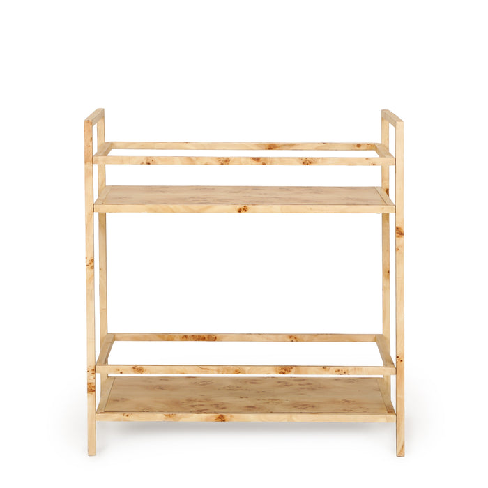 Destin Natural Burl Contract-Grade Bar Cart - Home And Beyond