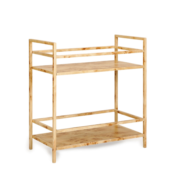 Destin Natural Burl Contract-Grade Bar Cart - Home And Beyond