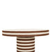 Lyra 30" Natural Striped Cotton Jute Contract-Grade Coffee Table - Home And Beyond