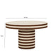 Lyra 30" Natural Striped Cotton Jute Contract-Grade Coffee Table - Home And Beyond
