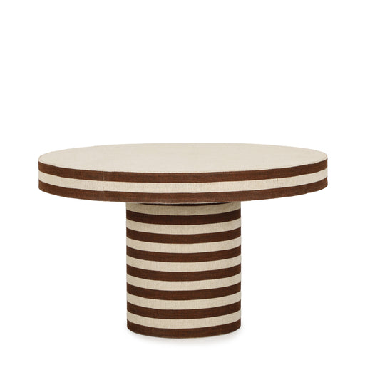 Lyra 30" Natural Striped Cotton Jute Contract-Grade Coffee Table - Home And Beyond