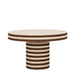Lyra 30" Natural Striped Cotton Jute Contract-Grade Coffee Table - Home And Beyond