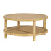 Amara 33" Natural Rattan Round Coffee Table - Home And Beyond