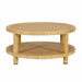 Amara 33" Natural Rattan Round Coffee Table - Home And Beyond