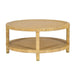 Amara 33" Natural Rattan Round Coffee Table - Home And Beyond