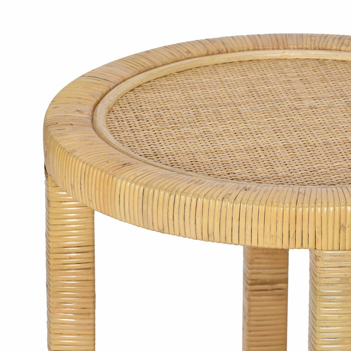 Amara Natural Rattan Side Table - Home And Beyond