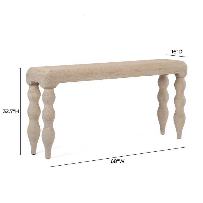 Vicky 68" Natural Woven Seagrass Console Table - Home And Beyond