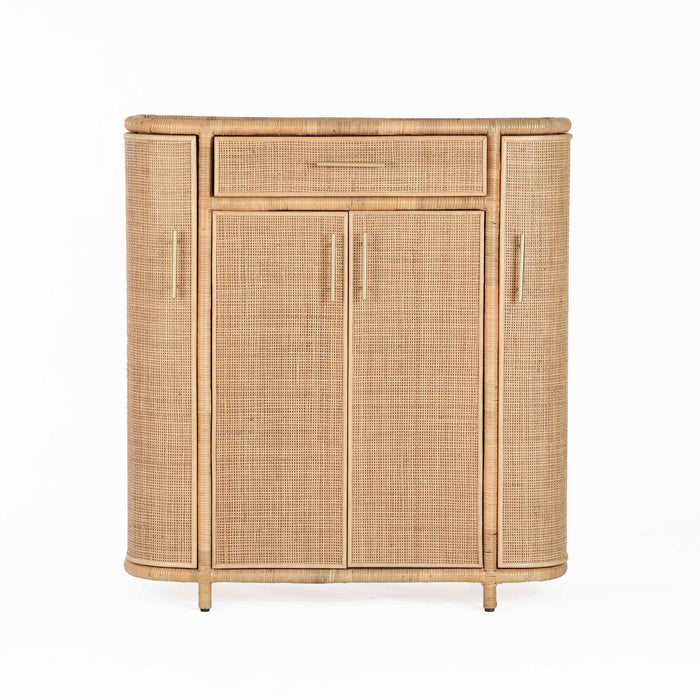 Tarot Natural Rattan Bar Cabinet - Home And Beyond