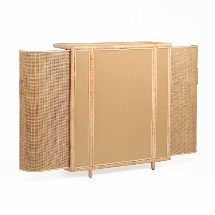 Tarot Natural Rattan Bar Cabinet - Home And Beyond