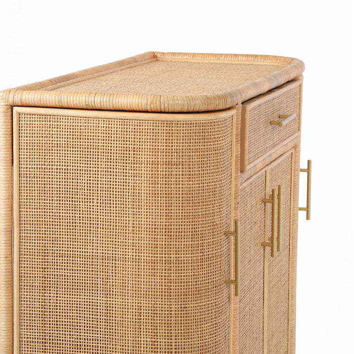 Tarot Natural Rattan Bar Cabinet - Home And Beyond