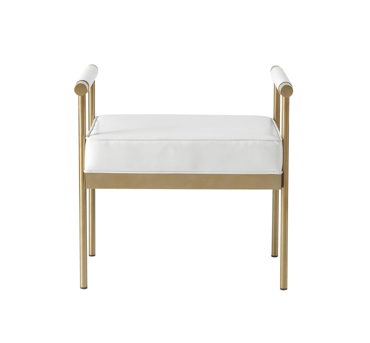 Diva White Performance Vegan Leather Bench - UK - Home And Beyond