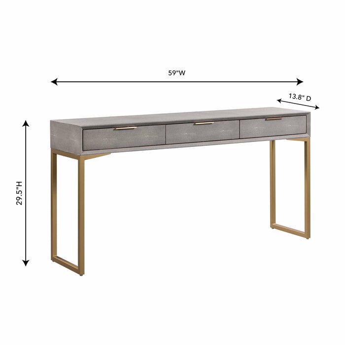 Pesce Shagreen Console Table - UK - Home And Beyond