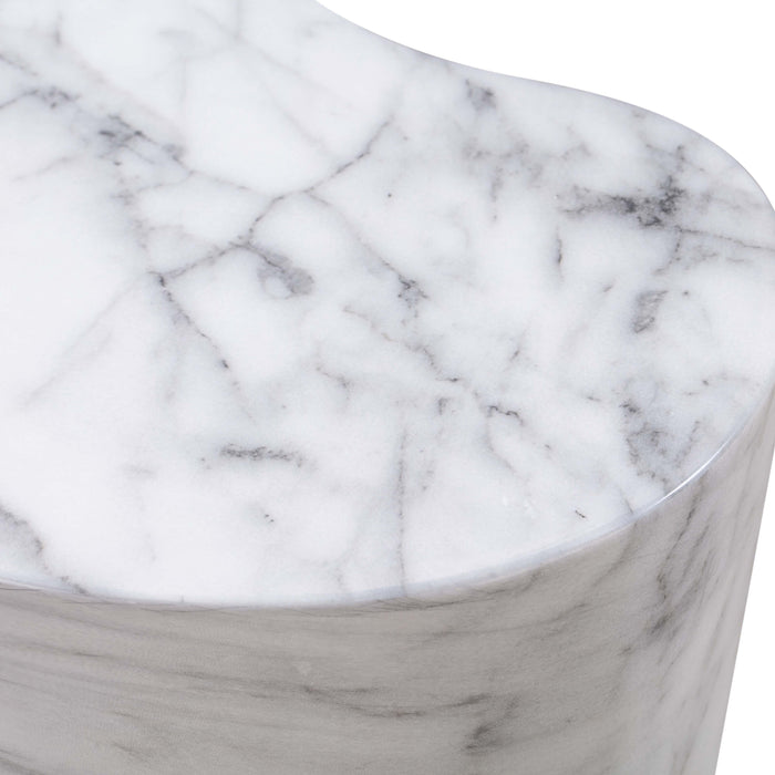 Slab Marble Tall Side Table - UK - Home And Beyond