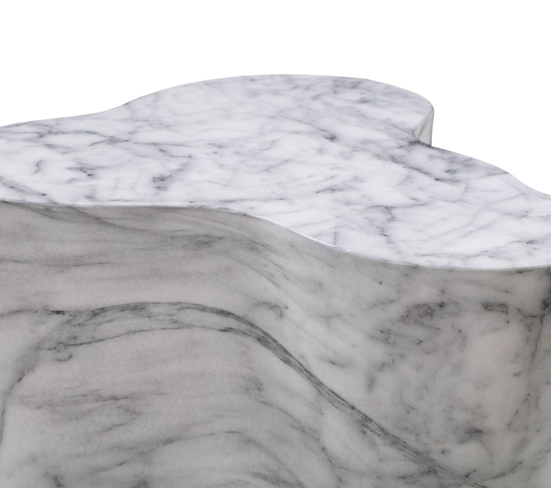 Slab Marble Short Side Table - UK - Home And Beyond