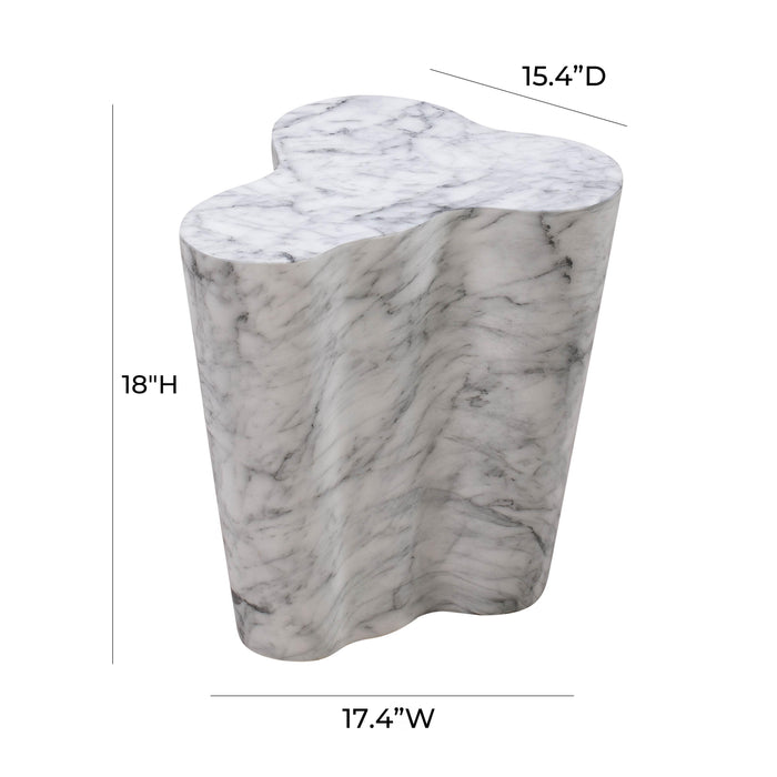 Slab Marble Short Side Table - UK - Home And Beyond