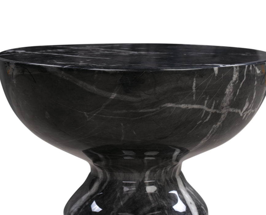 Rue Black Marble Side Table - UK - Home And Beyond